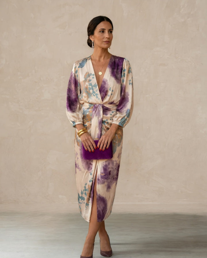 Valéria - Vestido elegante com decote em V