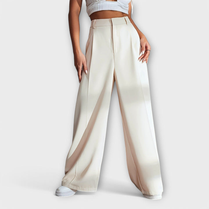 Iara - Calça de Cintura Alta com Pernas Largas