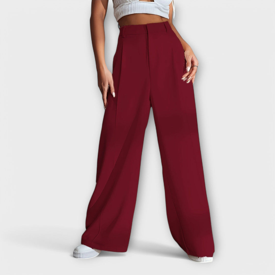 Iara - Calça de Cintura Alta com Pernas Largas