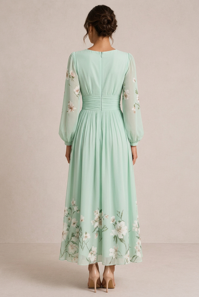 Verónica - Vestido Floral Verde