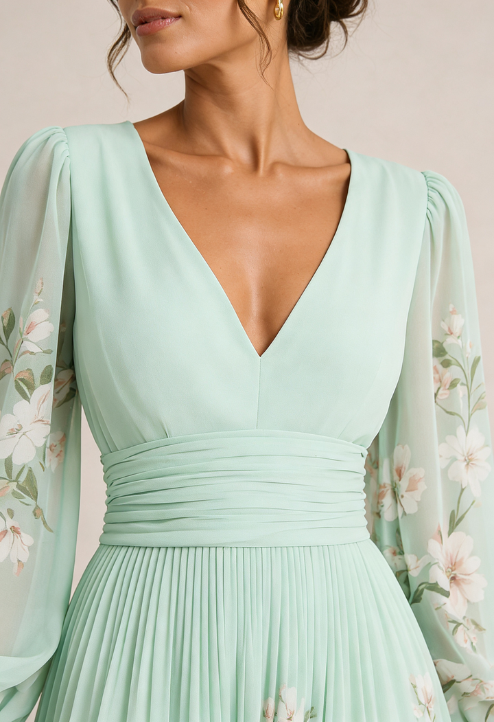 Verónica - Vestido Floral Verde