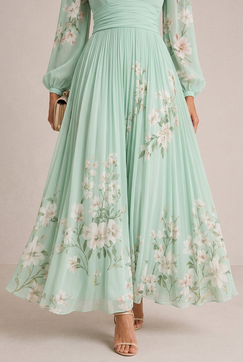 Verónica - Vestido Floral Verde