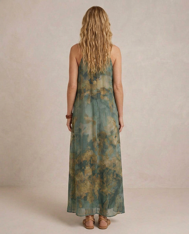 Flora - Maxi Vestido Chiffon Floral Boho