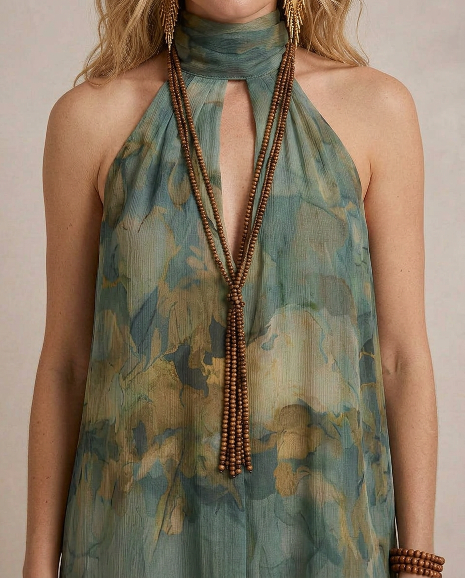 Flora - Maxi Vestido Chiffon Floral Boho