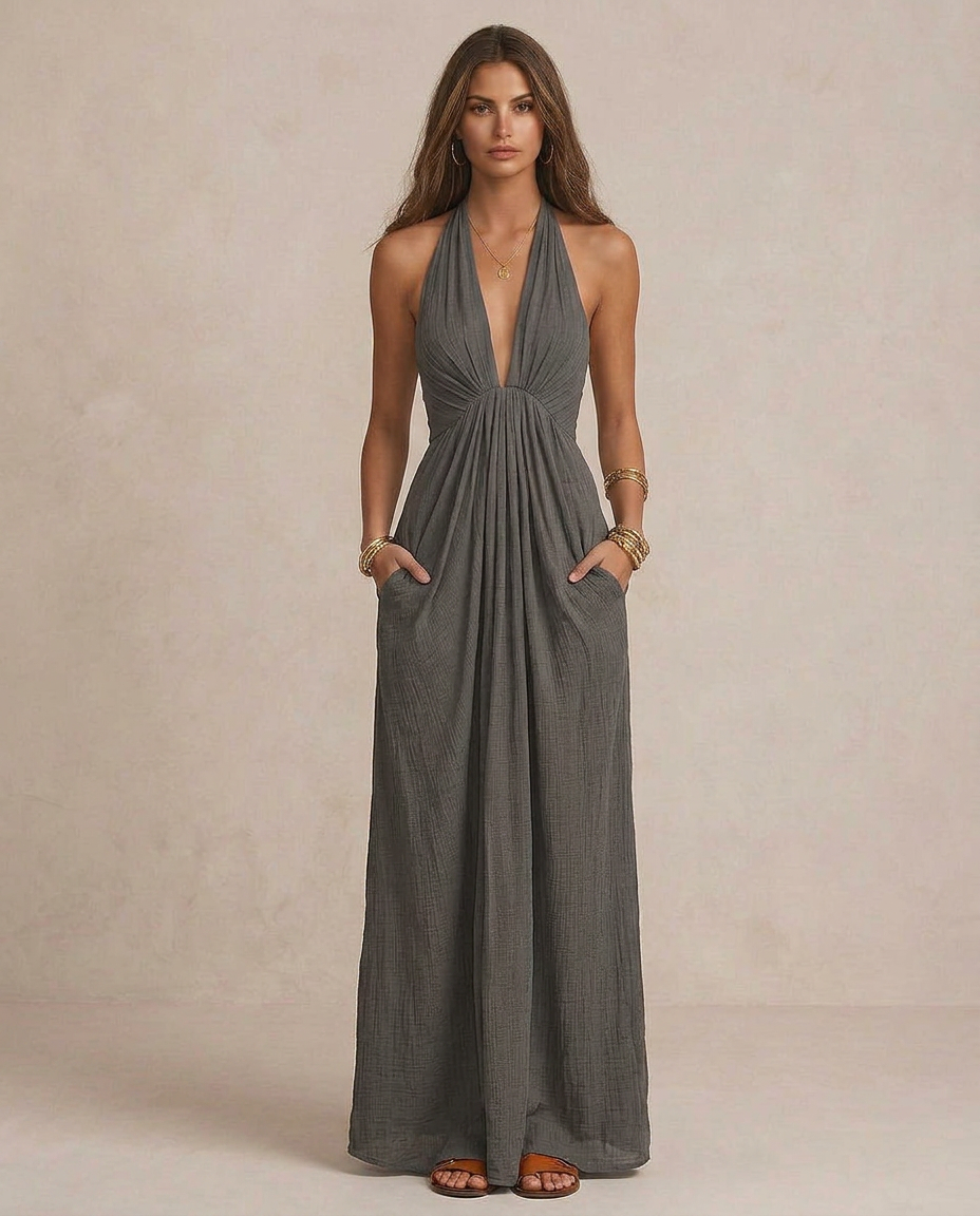 Júlia - Maxi Vestido Drapeado