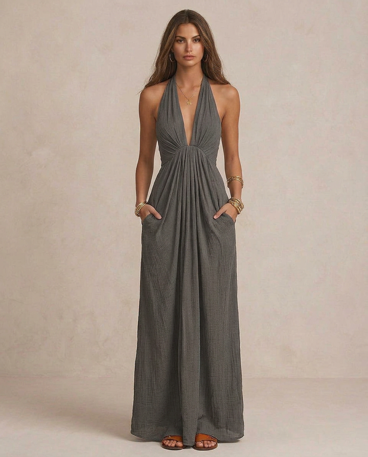 Júlia - Maxi Vestido Drapeado