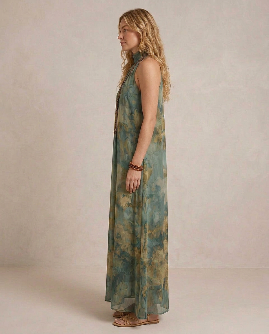 Flora - Maxi Vestido Chiffon Floral Boho