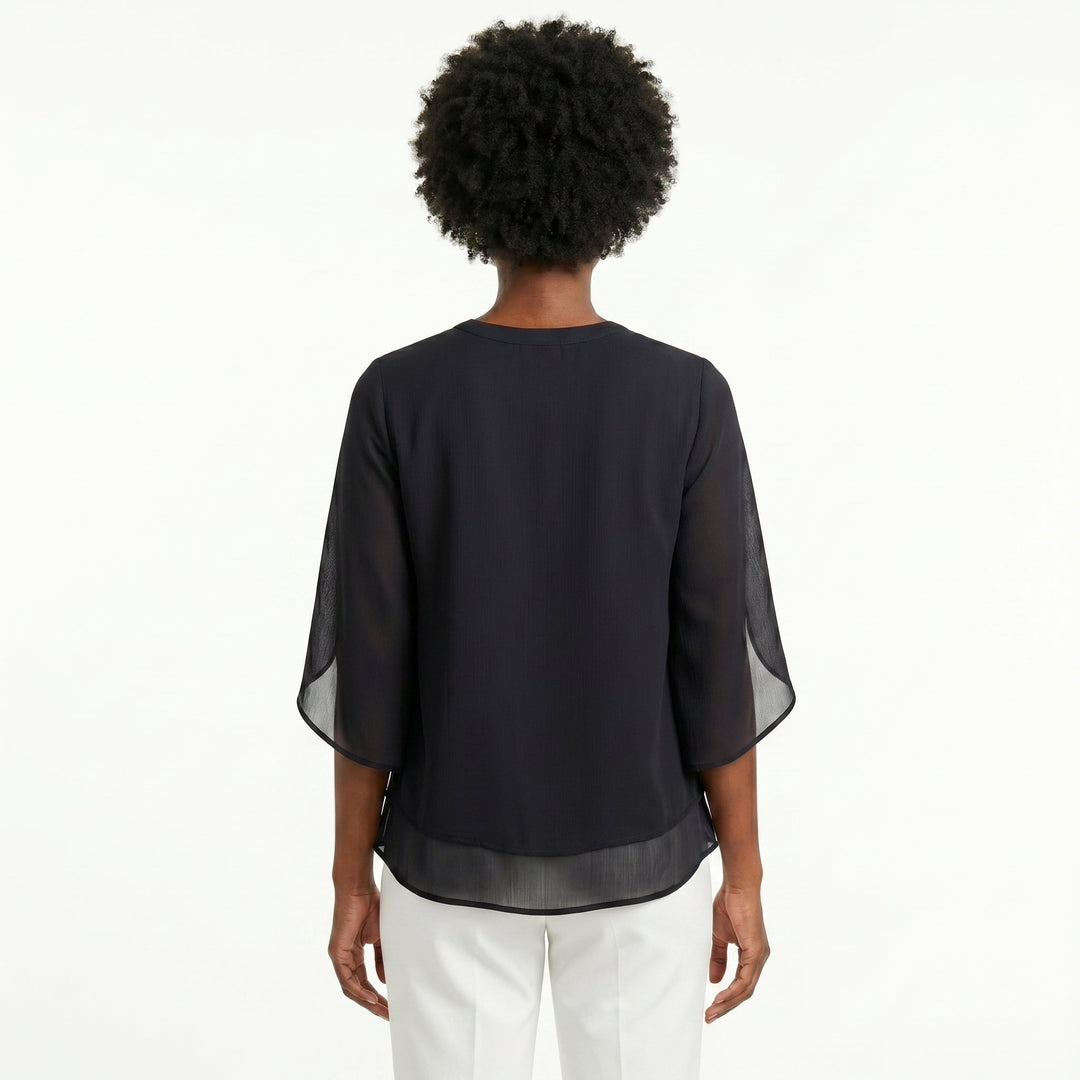 Francisca - Blusa com Mangas de Folhos