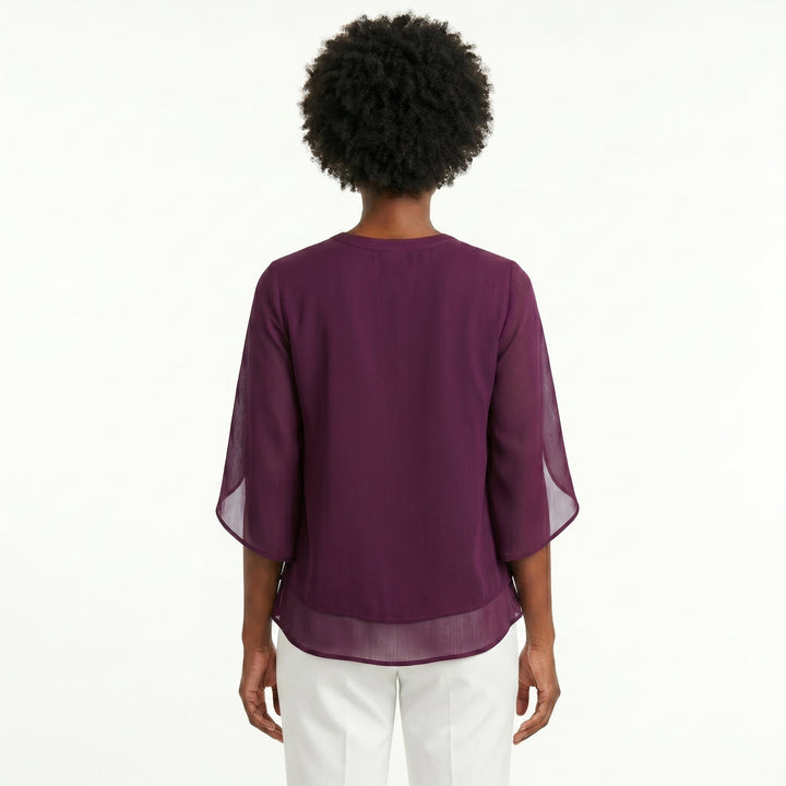 Francisca - Blusa com Mangas de Folhos
