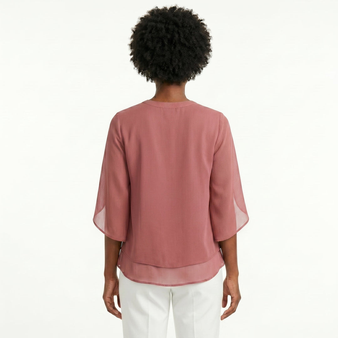 Francisca - Blusa com Mangas de Folhos