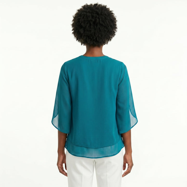 Francisca - Blusa com Mangas de Folhos