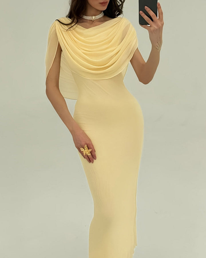 Bianca - Vestido longo amarelo sem mangas